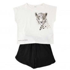 I DO σετ μπλούζα με σορτς παιδικό 4.G857-0113 λευκό